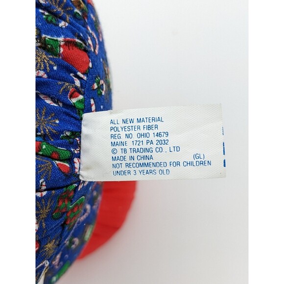 Vintage TB Trading Co Nylon Christmas Penguin Puffy Nylon Print Fabric Santa Hat - Picture 10 of 12